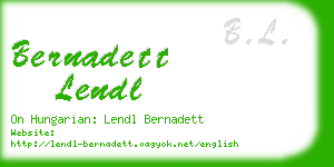 bernadett lendl business card